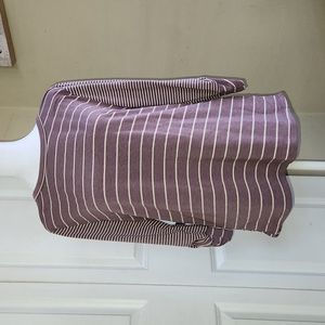 NWT Staccato Plum & Cream Striped Top
